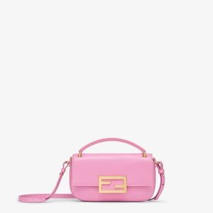 Fendi Pink Leather Mini Baguette Bag (NWT!)